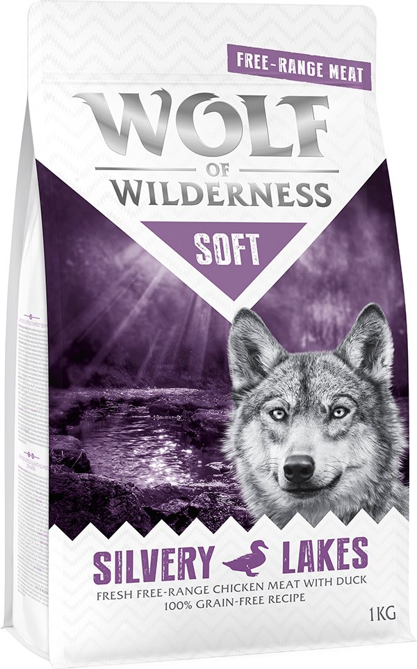 Wolf of Wilderness "Soft - Silvery Lakes" Freiland-Huhn & Ente - getreidefrei - Sparpaket: 5 x 1 kg