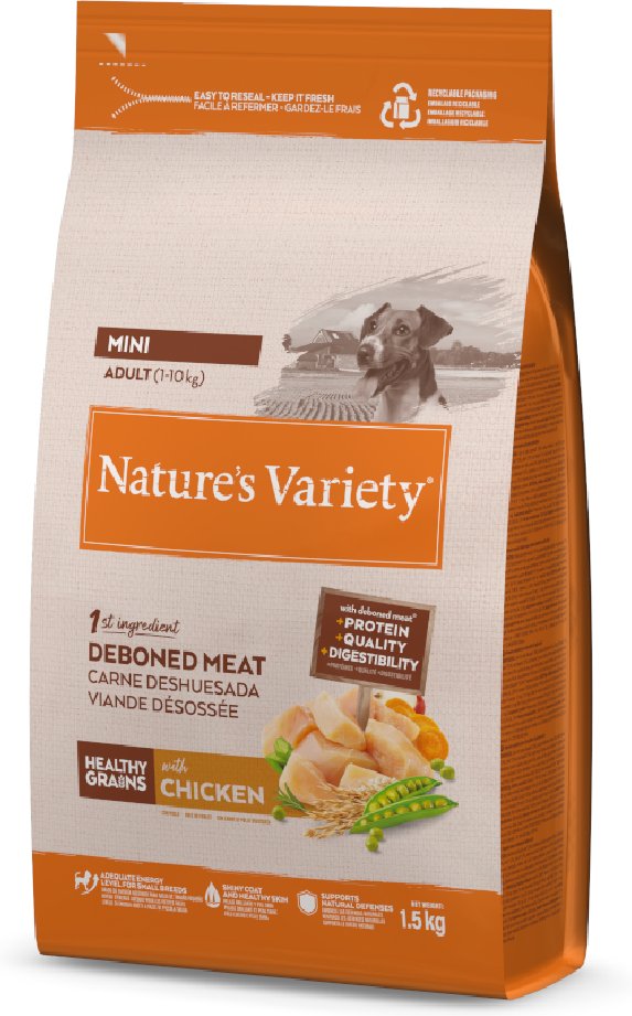 Nature's Variety Healthy Grains Adult Mini Huhn - Sparpaket: 3 x 1,5 kg
