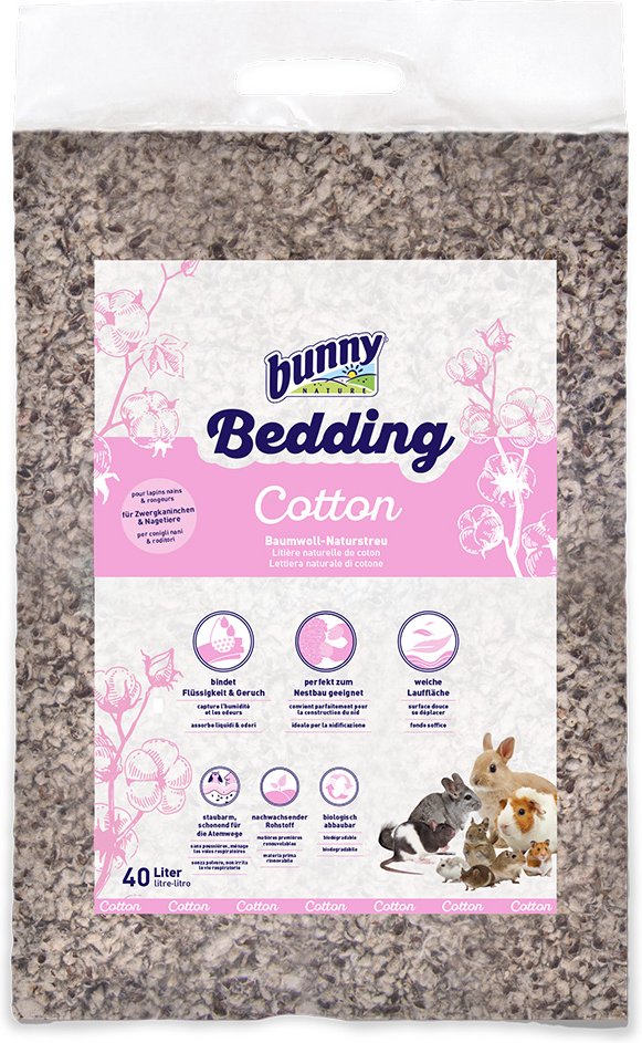 Bunny Bedding Cotton Baumwoll-Naturstreu - Sparpaket: 2 x 40 l