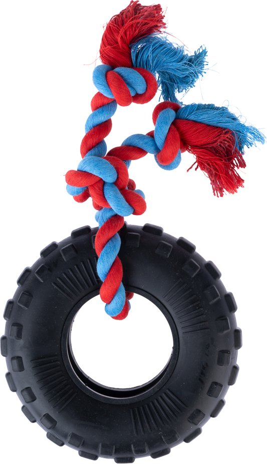 TIAKI Gummireifen mit Seil - Ø 20 x H 5 cm