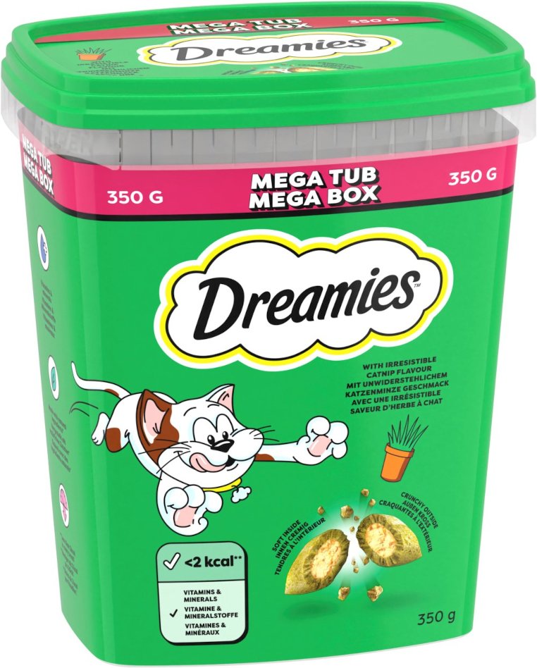 Thumbnail - Dreamies Katzensnacks Mega Box - Sparpaket: Katzenminze (4 x 350 g)