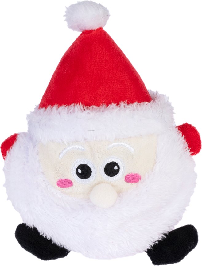 TIAKI Kugelrunder Santa Klaus für Hunde - L 20 x B 14 x H 9 cm