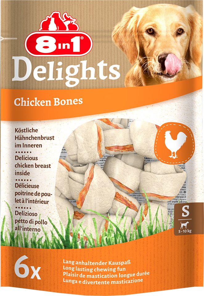 Thumbnail - 8in1 Delights Kauknochen Huhn - Sparpaket: 2 x 210 g (12 Stück) Größe S