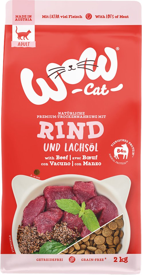 WOW Cat Adult mit Rind - 2 kg