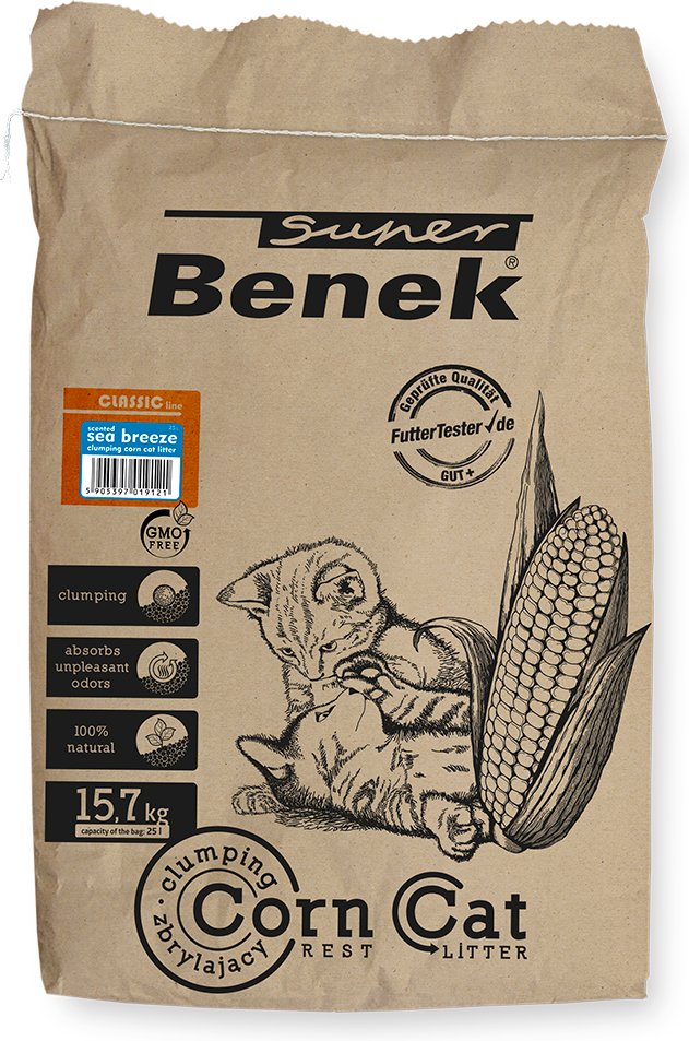 Super Benek Corn Cat Meeresbrise - 25 l (ca. 15,7 kg)