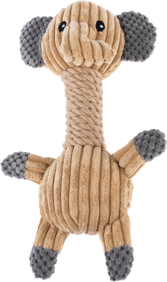 TIAKI Hundespielzeug Plüsch Ecophant - L 31 x B 17 x H 13 cm