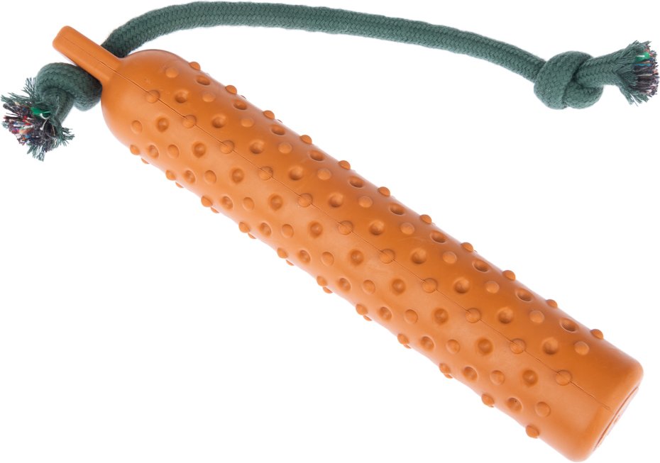 TIAKI Schwimmendes Apportierspielzeug mit Tau - L 27,5 x Ø 4,5 cm