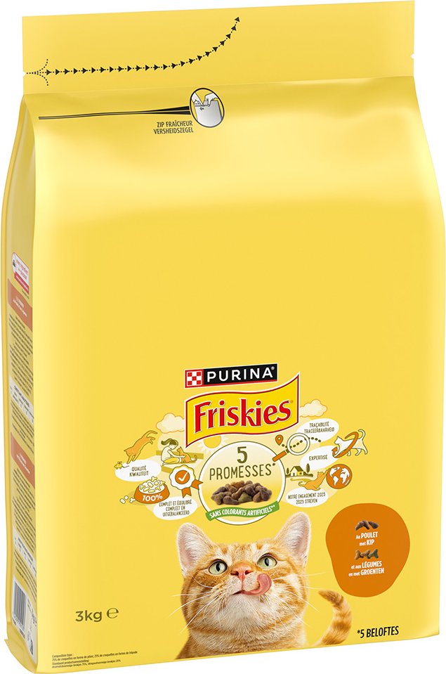 PURINA Friskies Adult Katze mit Huhn und Gemüse - 3 kg