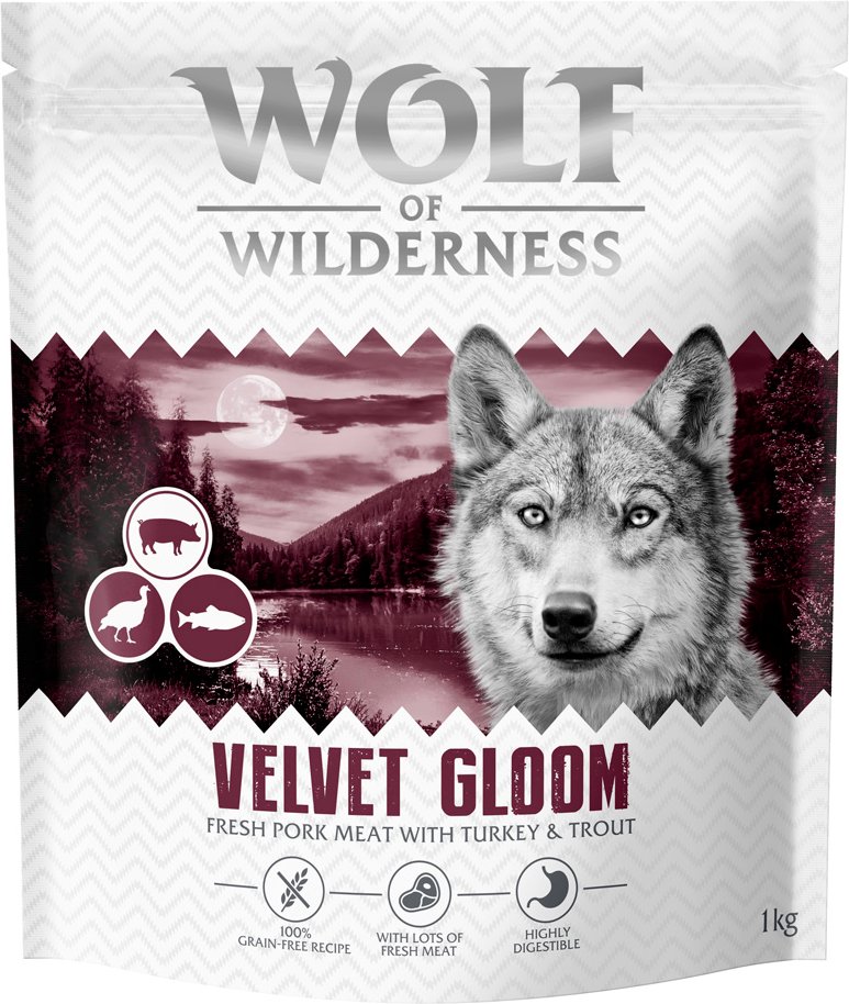 Wolf of Wilderness "Velvet Gloom" Truthahn & Forelle - getreidefrei - 1 kg: neue Rezeptur