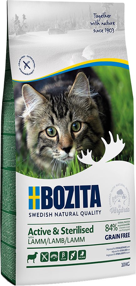 Sparpaket Bozita Großgebinde 2 x 10 kg - Grainfree Active & Sterilised Lamm (2 x 10 kg)