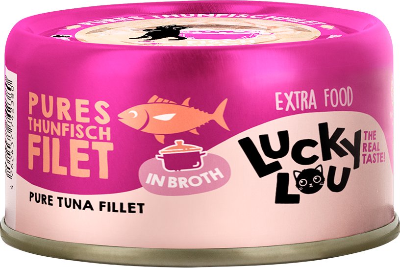 Thumbnail - Lucky Lou Extra Food Filet in Brühe 12 x 70 g - Thunfischfilet