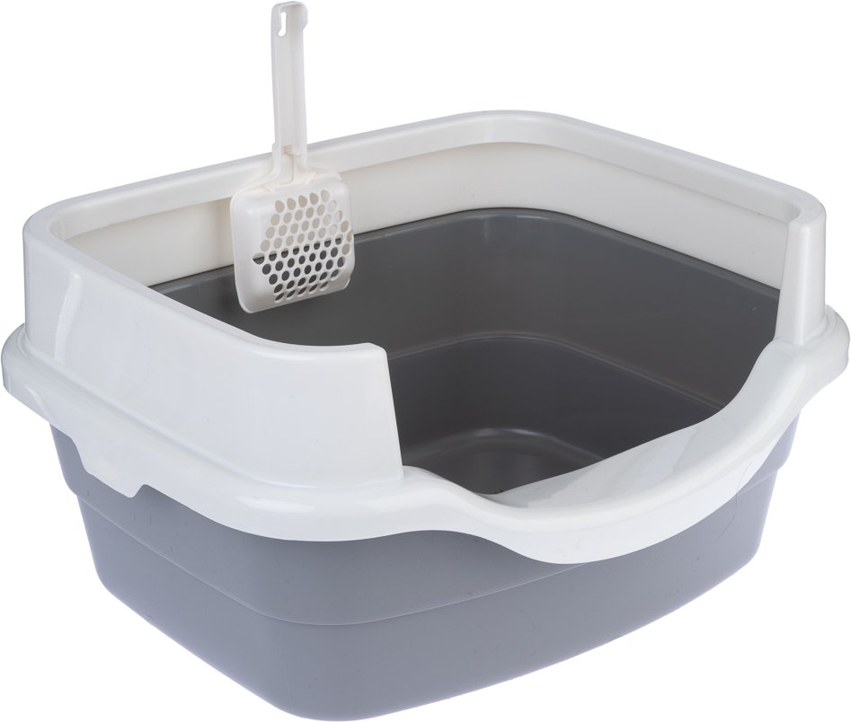 TIAKI Schalentoilette Stormy - dunkelgrau / weiß