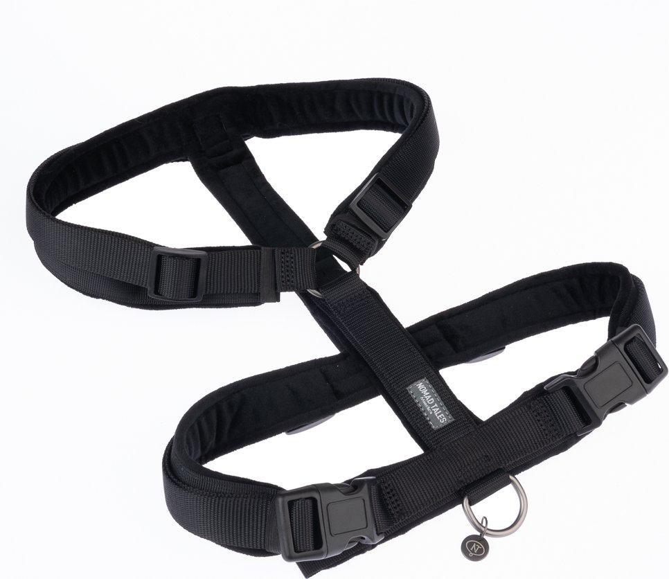 Nomad Tales Blush Geschirr, ebony - Größe S: 37 - 53 cm Brustumfang, 15 mm breit