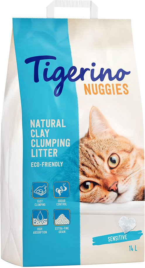 Tigerino Nuggies Sensitive Katzenstreu – parfümfrei - Sparpaket 2 x 14 l