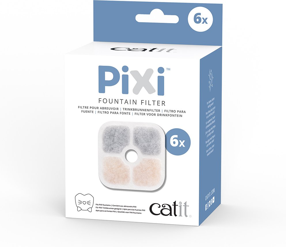 Catit PIXI Trinkbrunnen, pink Zubehör: Ersatzfilter, 6 Stück (OHNE Trinkbrunnen)