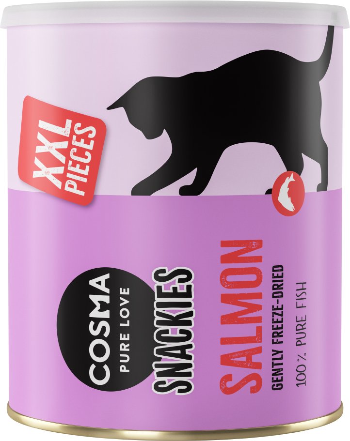 Sparpaket Cosma Snackies XXL Maxi Tube - 3 x Lachs (450 g)