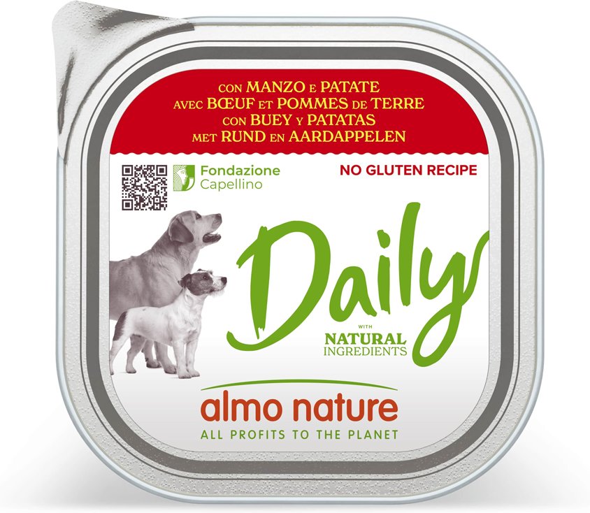 Almo Nature Daily 9 x 300 g - mit Rind und Kartoffeln