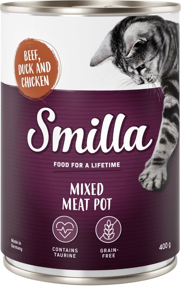 Smilla Multifleischtöpfchen 6 x 400 g - Rind, Ente und Hühnchen