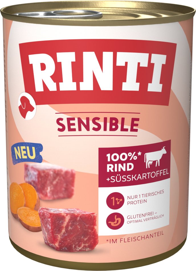 RINTI Sensible 6 x 800 g - Rind & Süsskartoffel