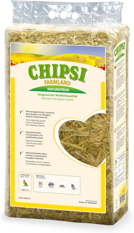 Chipsi Farmland Naturstroh - Sparpaket: 2 x 800 g