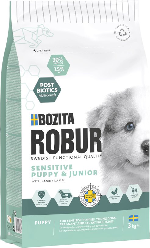 Thumbnail - Bozita Robur Sensitive Grain Free Puppy Lamm - 3 kg
