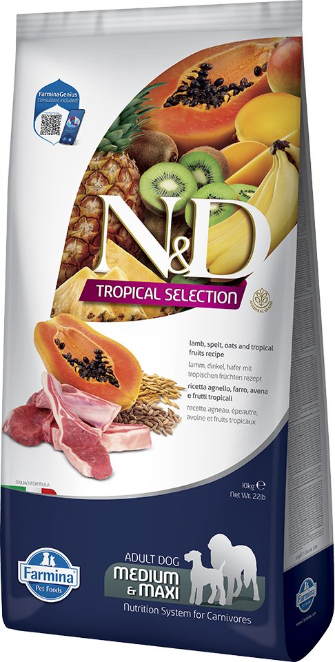 N&D Dog Tropical Selection Adult Medium/Maxi mit Lamm - 10 kg