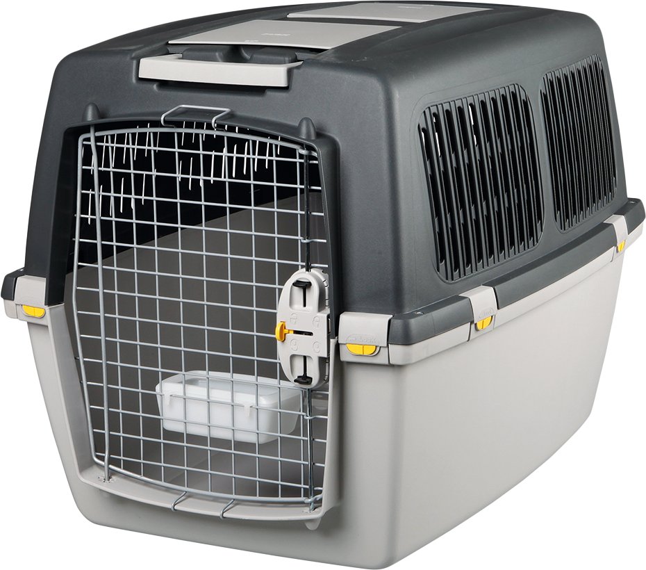 Thumbnail - Trixie Transportbox Gulliver + Vetbed® Isobed SL Hundedecke Paw - Box Größe 5: B 58 x T 79 x H 60 cm + Decke L 100 x B 7...