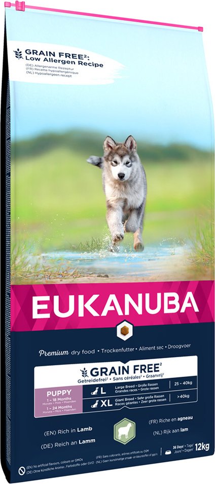 Thumbnail - Eukanuba Grain Free Puppy Large Breed Lamm - Sparpaket: 2 x 12 kg