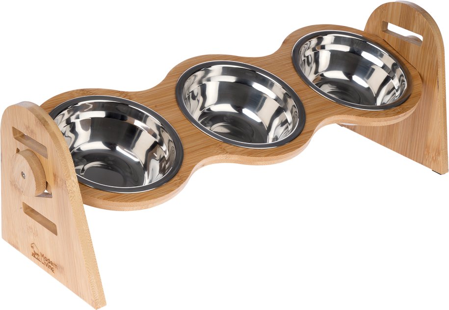 Modern Living Bohemian Bambus-Napfbar - 3 x 450 ml, L 52 x B 18 x H 18 cm