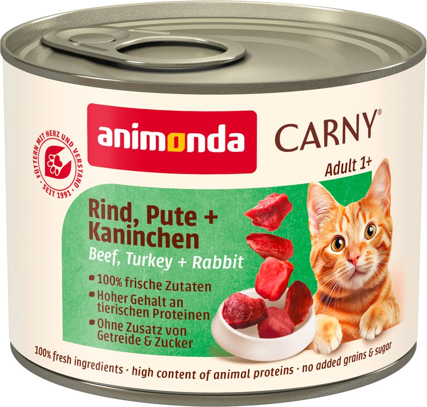 animonda Carny Adult 6 x 200 g - Rind, Pute & Kaninchen