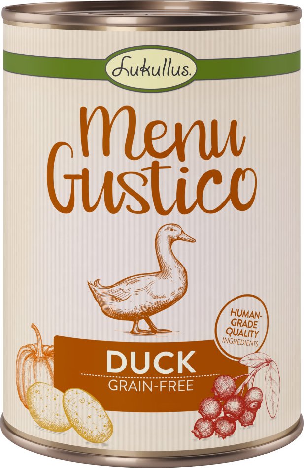 Lukullus Menu Gustico - Ente mit Karotte, Preiselbeeren und Rosmarin - 6 x 400 g