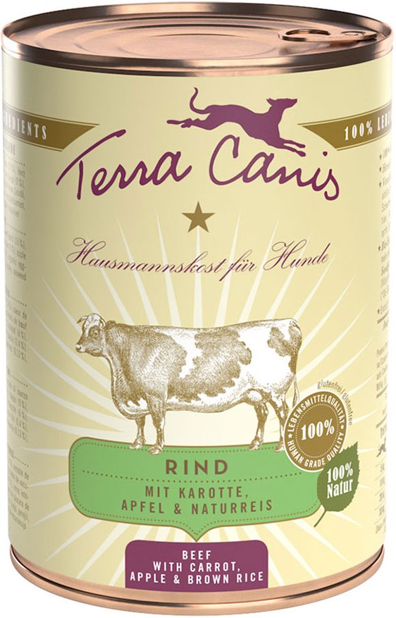 Sparpaket Terra Canis Classic 12 x 400 g - Rind mit Karotte, Apfel & Naturreis