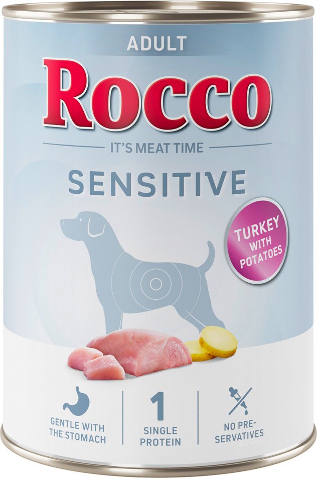 Sparpaket Rocco Sensitive 24 x 400 / 800 g Neue Rezeptur - 24 x 400 g: Truthahn mit Kartoffeln