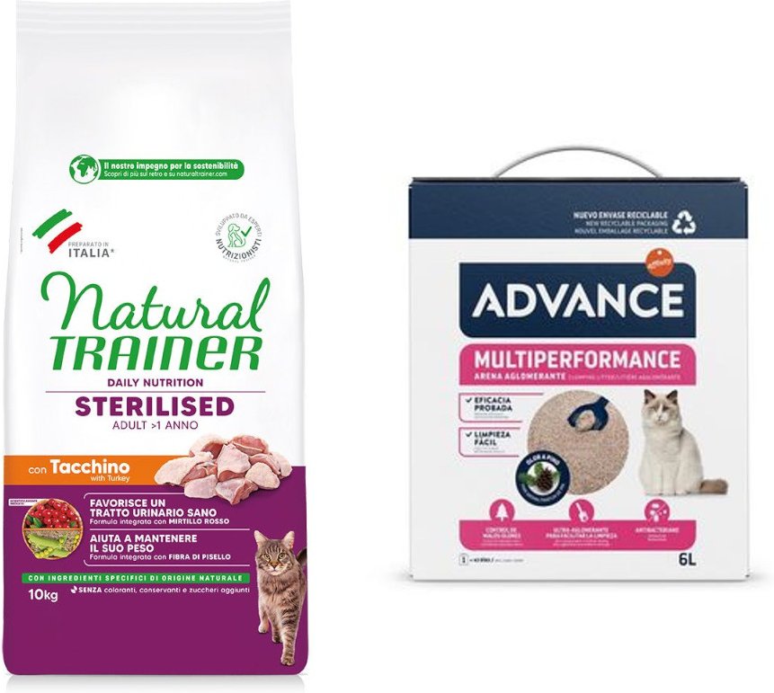 10 kg Natural Trainer Sterilised + 6 l Advance Arena Multiperformance gratis! - Truthahn