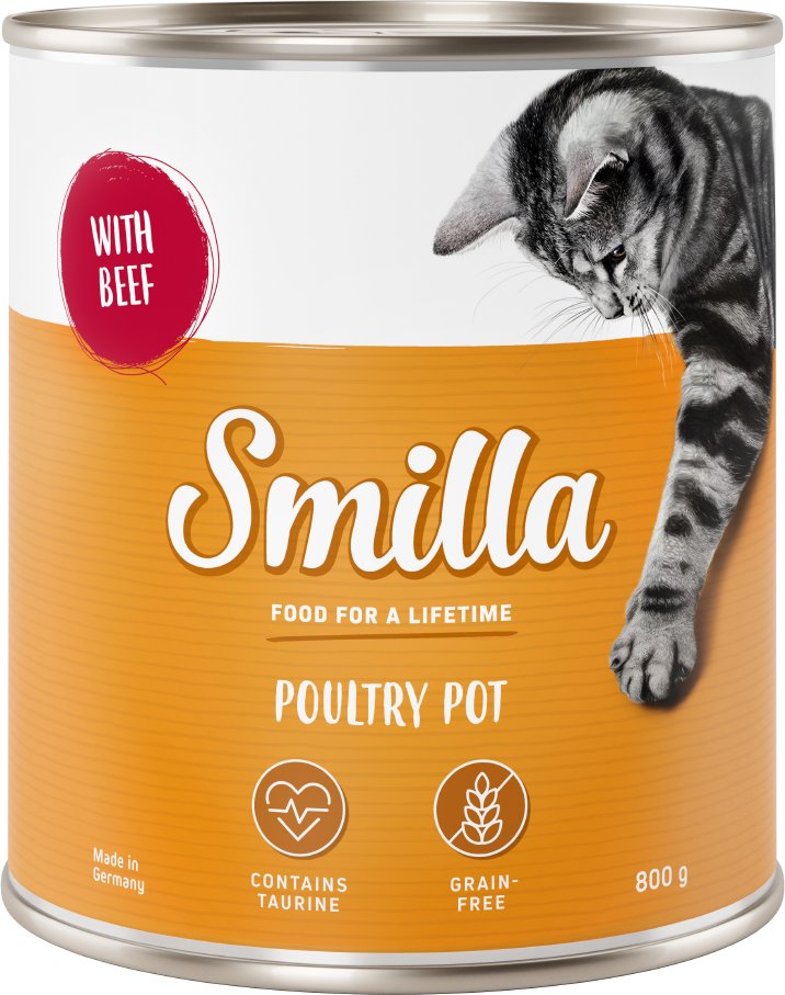 Smilla Geflügeltöpfchen 6 x 800 g - zartes Geflügel mit Rind