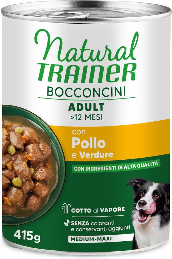 10 + 2 gratis! 12 x 415 g / 400 g Natural Trainer - Bocconcini Adult Medium & Maxi Chunks Huhn 12 x 415 g