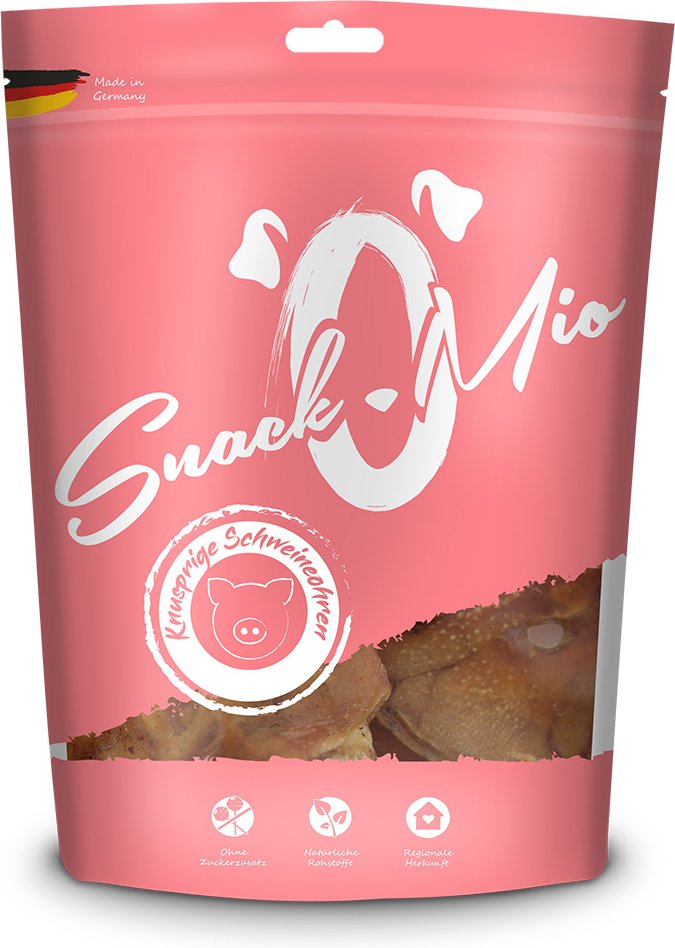 SnackOMio Knusprige Schweineohren - Sparpaket: 4 x 10 Stück