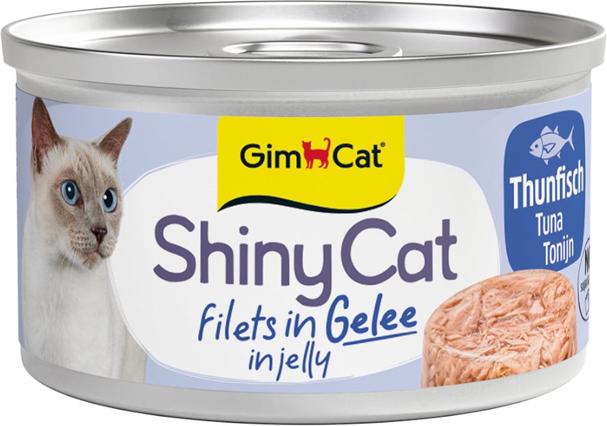 Sparpaket GimCat ShinyCat Filet in Jelly 12 x 70 g - Thunfisch