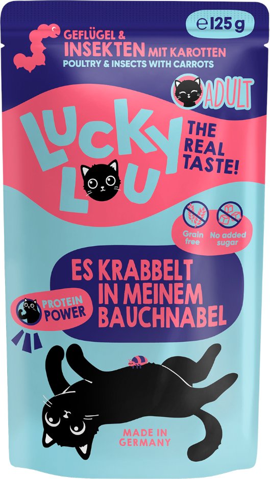 Lucky Lou Adult 16 x 125 g - Geflügel & Insekten