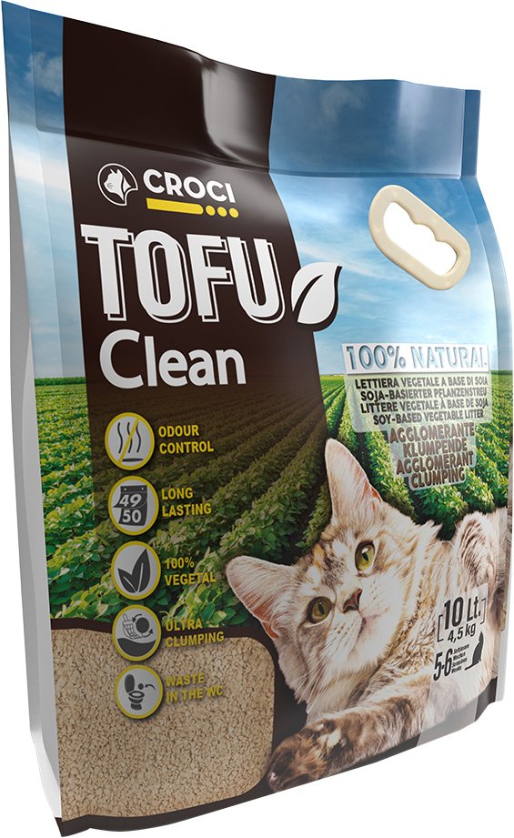 Croci Tofu Clean Katzenstreu - 10 l (ca. 4,5 kg)