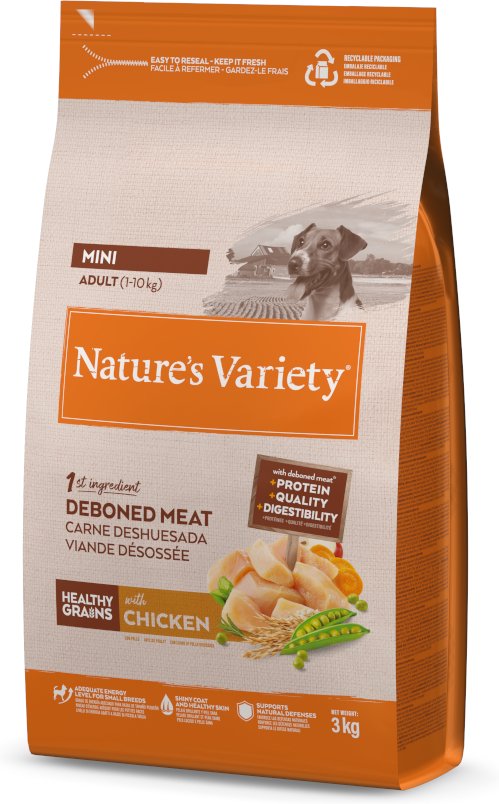 Nature's Variety Healthy Grains Adult Mini Huhn - 3 kg