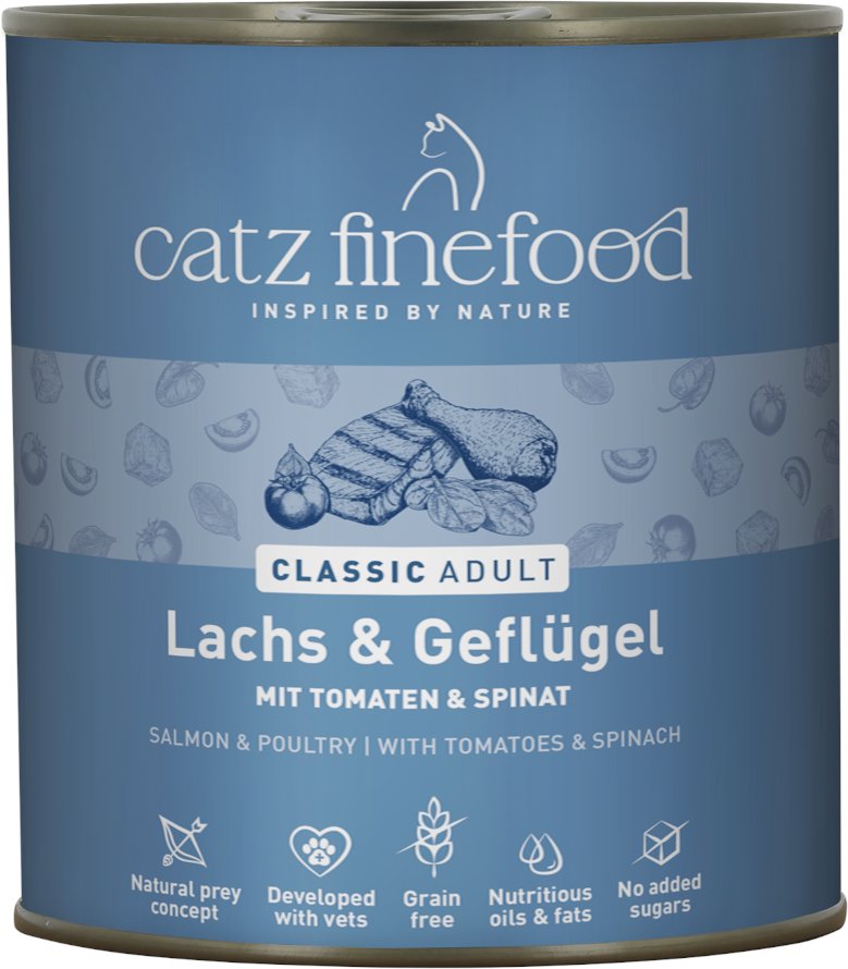 catz finefood 6 x 800 g - Lachs & Geflügel