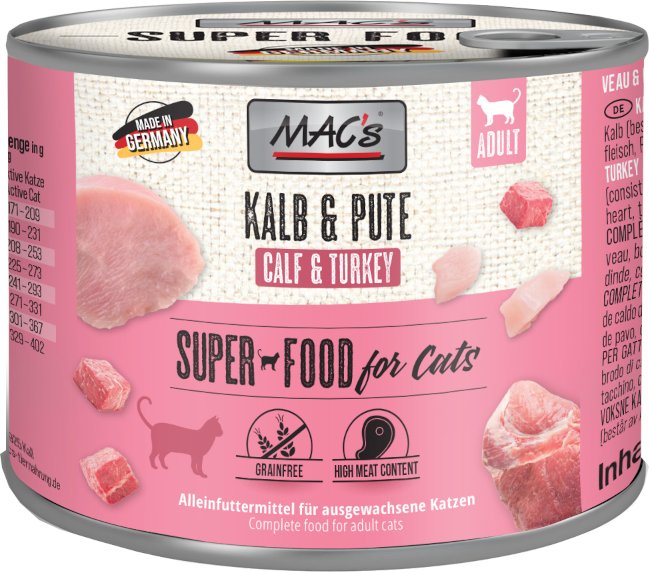 Thumbnail - Sparpaket MAC´s Cat 24 x 200 g - Kalb & Pute