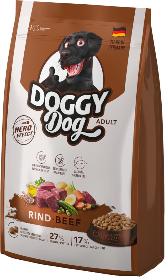 DOGGY Dog Adult Rind - Sparpaket: 2 x 1 kg