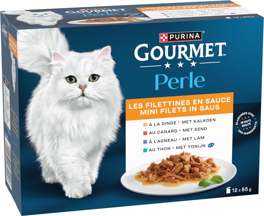 Sparpaket Gourmet Perle Gemischte Auswahl 24 x 85 g - Erlesene Streifen in Sauce