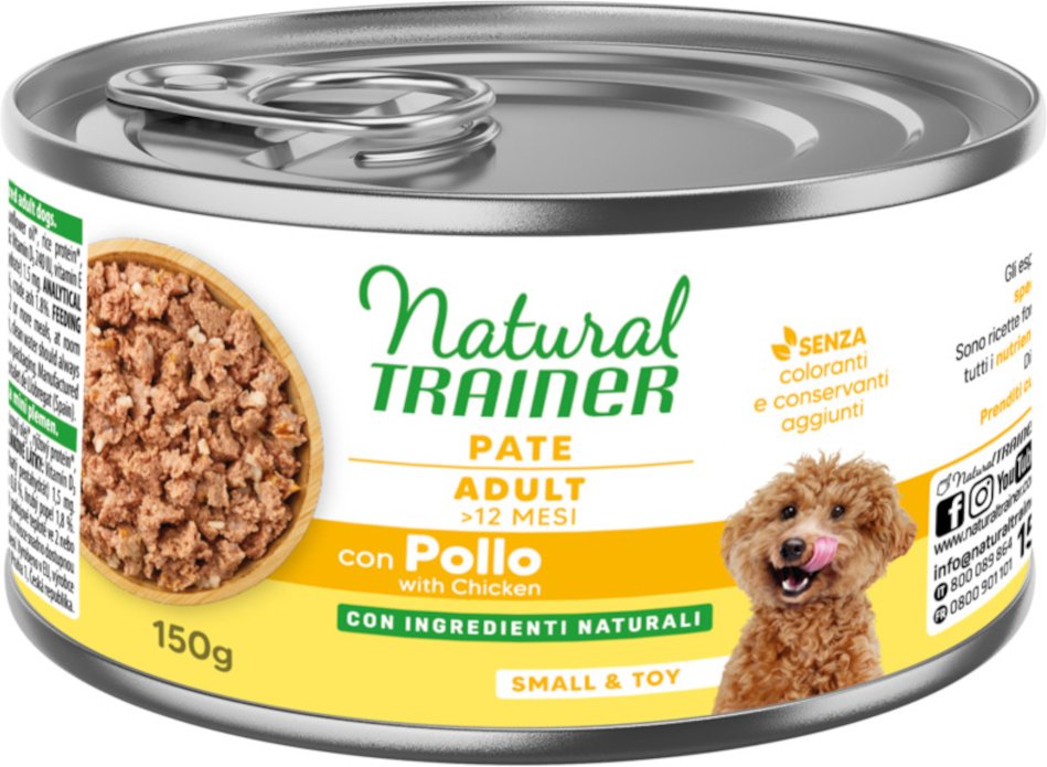 Natural Trainer Pate Small & Toy Adult - 12 x 150 g Huhn