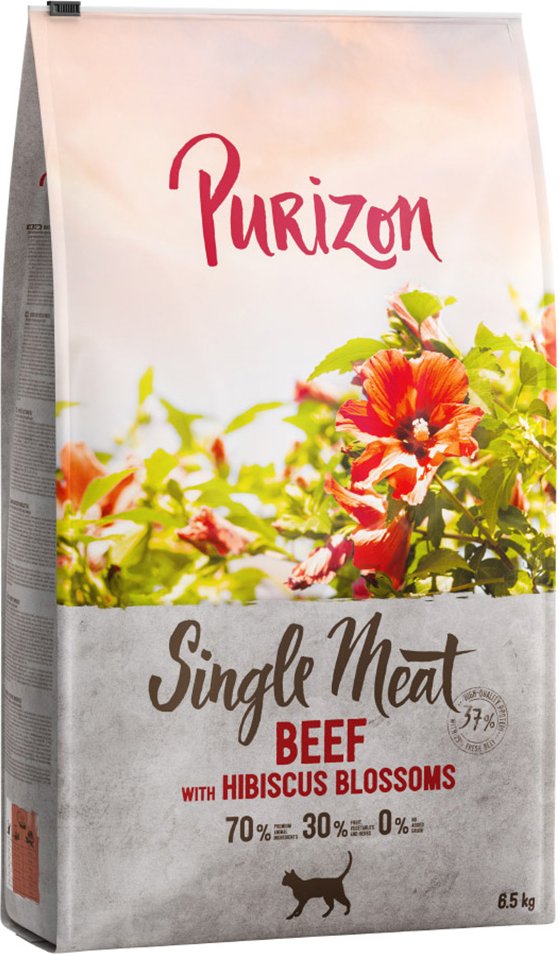 Purizon Single Meat Rind mit Hibiskusblüten - Sparpaket: 2 x 6,5 kg