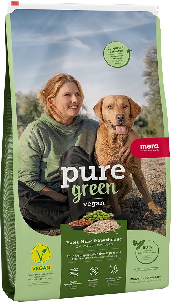 mera pure green Adult vegan Hafer, Hirse & Favabohne - 10 kg