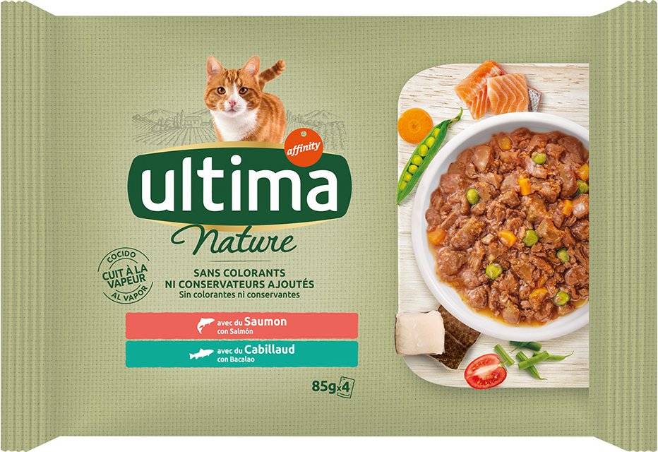 Ultima Cat Nature 12 x 85 g - Lachs & Kabeljau