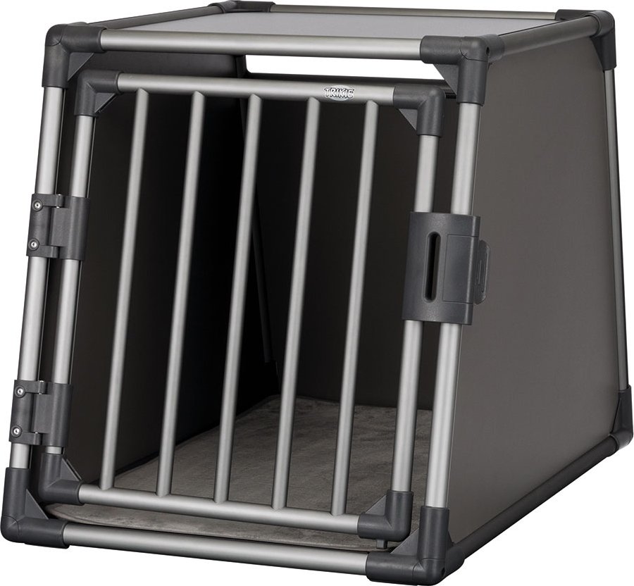Trixie Transportbox Aluminium graphit - B 61 x T 86 x H 65 cm (Größe M-L)